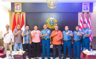 Jalin Silaturahmi PWI Maluku dan Komandan lantamal IX Ambon