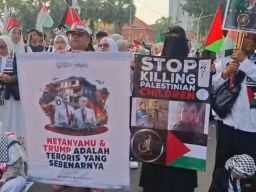 Ribuan Warga Ikuti Aksi Bela Damai Palestina