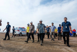 Cegah Banjir Rob, Gubernur Jateng Tinjau Pembangunan Kolam Retensi Terboyo dan Sriwulan