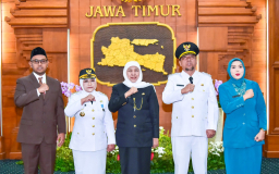 Khofifah Lantik Bupati dan Wakil Bupati Magetan Hasil PSU Pilkada 2024