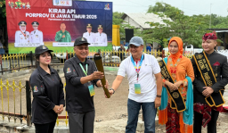 Obor Semangat Porprov IX Jatim Menyala dari Pamekasan, Mengalirkan Energi Sportivitas ke Malang Raya