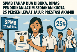 SPMB Tahap Dua Dibuka, Dindik Jatim Sediakan Kuota 25 Persen Lewat Jalur Prestasi Akademik
