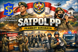 Satpol PP Sapu Bersih RHU, Pastikan Ramadan di Surabaya Tetap Kondusif