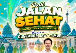Khofifah Ajak Warga Semarakkan Tahun Baru Islam 1448 H Lewat Jalan Sehat di Masjid Al Akbar
