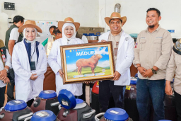 Khofifah Optimistis Swasembada Daging Tercapai Tiga Tahun, Apresiasi Inovasi BBIB Singosari