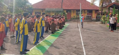 SRPB Kota Pasuruan Adakan Simulasi Bencana Puting Beliung di SDN Kandangsap