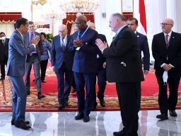 Presiden Jokowi Terima Delegasi World Water Council di Istana Merdeka