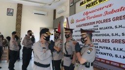 Sertijab Kasat Reskrim dan Kasat Lantas Polres Gresik