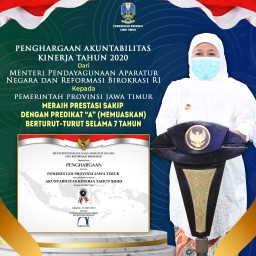 Pemprov Jatim Raih SAKIP Predikat A Selama Tujuh Tahun Berturut-Turut