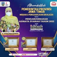 Jatim Borong Tiga Penghargaan di Anugerah Adinata Syariah 2022