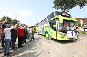 21 Bus Angkut 1.056 Penumpang dari Banyumas