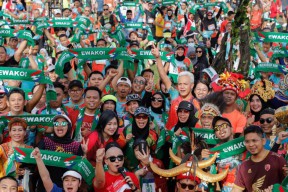 Warga Antusias Lari Bareng Ganjar