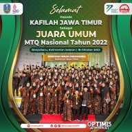 Jatim Sukses Boyong Gelar Juara Umum MTQ Nasional ke-29