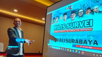 Survei ARCI Pilwali Surabaya 2024: Eri 46,2%, Armuji 11,7%, Bayu Airlangga 8,7%