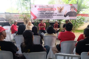 Indah Kurnia Laksanakan Sosialisasi 4 Pilar Sambil ajak Warga Donor Darah