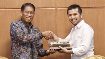 Wagub Emil Terima Dirut KAI, Ini yang Dibahas