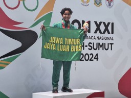 Gladies Lariesa, Sang Bintang Muda Loncat Indah Jawa Timur Raih Emas Ketiga di PON XXI