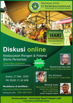 Krisis Akibat Covid-19, Universitas Maarif Hasyim Latif Gelar Diskusi