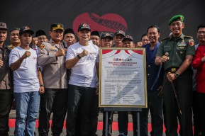 Bawaslu, Forkopimda dan Partai Politik di Surabaya Deklarasi Pemilu Damai 2024