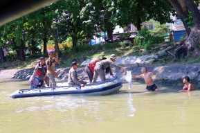 Cegah Warga Membuang Limbah Rumen dan Kotoran Hewan Kurban, Pemkot Surabaya Gelar Giat Pengawasan Susur Sungai di Kalimas