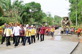 Presiden Jokowi Tinjau Progres Penanganan IJD di Kabupaten Penajam Paser Utara