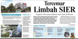 Limbah di Waduk SIER Diusut Dinas Lingkungan Hidup