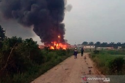 Sumur Milik Pertamina Meledak dan Terbakar