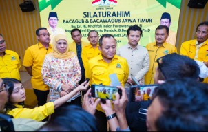 Pasangan Bakal Calon Gubernur dan Wakil Gubernur Jawa Timur, Khofifah-Emil, Adakan Silaturahmi dengan Kader Golkar