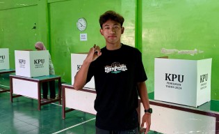 Achmad Zidan Ikut Suarakan Hak Pilihnya di Pilkada Serentak