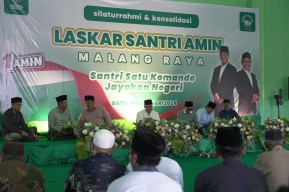 Laskar Santri Malang Satu Komando Pilih AMIN