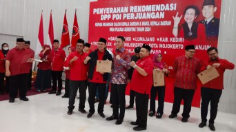 PDI Perjuangan Keluarkan 10 Rekomendasi Pasangan Bakal Calon Kepala Daerah di Jatim untuk Pilkada Serentak 2024