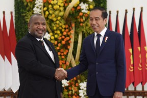 Presiden RI Joko Widodo Menerima Kunjungan Perdana Menteri Papua Nugini di Istana Kepresidenan Bogor