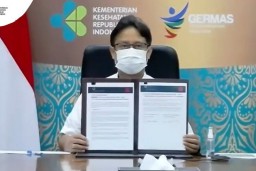 Menkes dan Menkeu Tandatangani  Formulir B demi108 Juta Vaksin Gratis