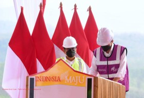 Presiden Jokowi Resmikan Bendungan Kuningan
