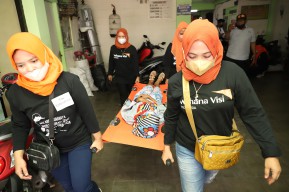 BPBD Surabaya Gelar Simulasi Bencana di Rusun