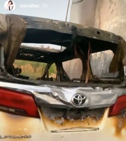Mobil Alpard Pedangdut Via Vallen Dibakar
