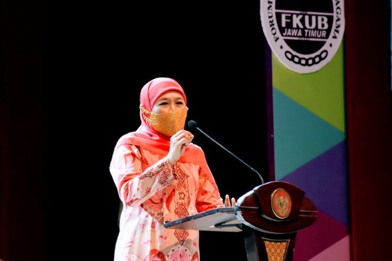 Gubernur Jawa Timur Khofifah Indar Parawansa. (ANTARA/Humas Pemprov Jatim/FA)

