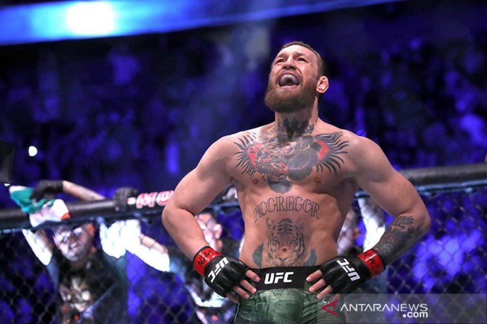 Bintang bela diri campuran Connor McGregor. ANTARA 