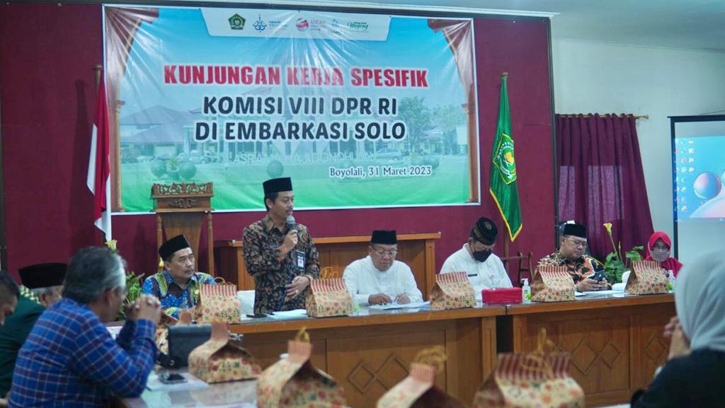 Kepala Kanwil Kemenag Jateng, Musta'in Ahmad saat menerima kunjungan 15 Anggota Komisi VIII DPR RI yang dipimpin oleh Abdul Wachid, Jum'at (31/3/2023). 