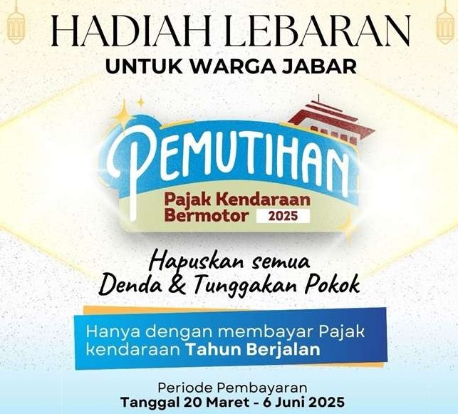 Pemerintah Daerah Provinsi Jawa Barat (Pemdaprov Jabar) resmi menghapus seluruh tunggakan pajak kendaraan bermotor, baik roda dua maupun roda empat