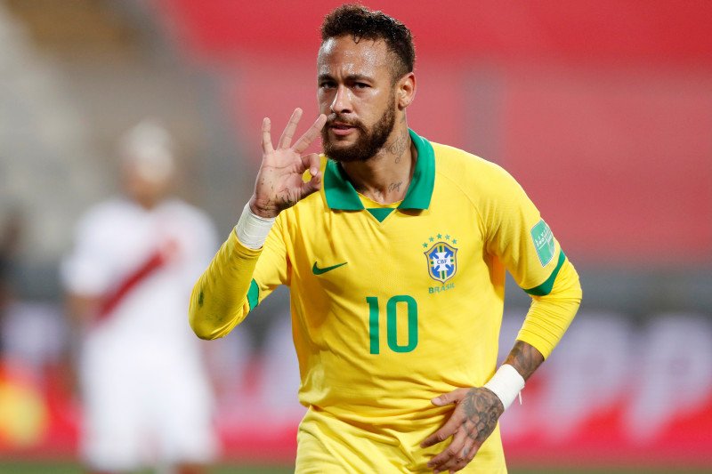Penyerang Brazil Neymar Jr. ant