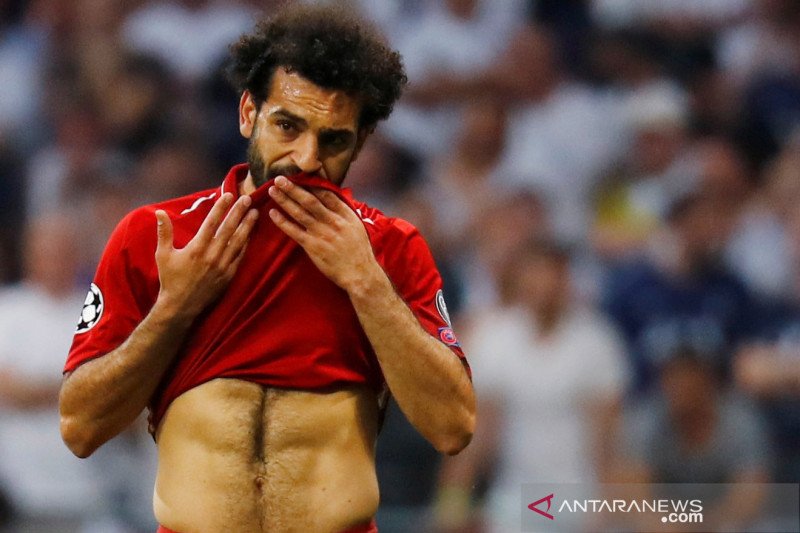 Mohamed Salah saat memperkuat Liverpool pada pertandingan Final Liga Champions melawan Tottenham Hotspur di Wanda Metropolitano, Madrid, Spanyol (1/6/2019). REUTERS / Kai Pfaffenbach / File Photo/aww.

