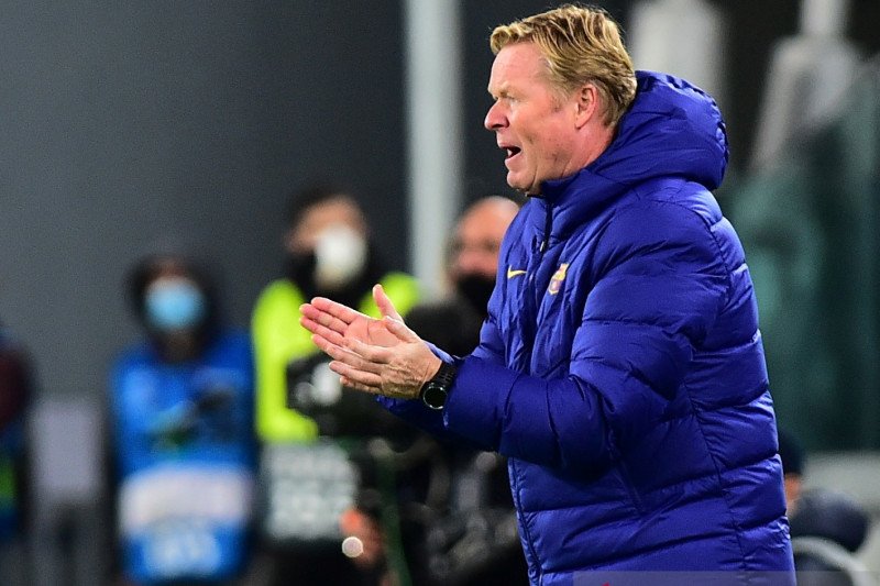 Pelatih Barcelona Ronald Koeman. ant