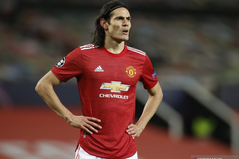 Penyerang Manchester United asal Uruguay Edinson Cavani.(REUTERS/PHIL NOBLE)

