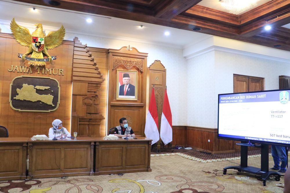 Di Jatim ada 871 kasus, 617 dirawat, 157 sembuh, dan 97 pasien meninggal dunia (Foto: HMP/Prasetyo)