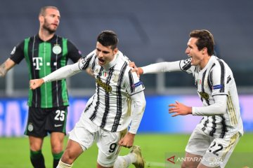 Striker Juventus Alvaro Morata (kiri). Ant
