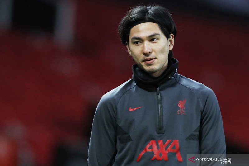 Takumi Minamino hanya tampil 31 kali untuk Liverpool di semua kompetisi sejak gabung dari RB Salzburg pada 2020.(Pool via REUTERS/PHIL NOBLE)