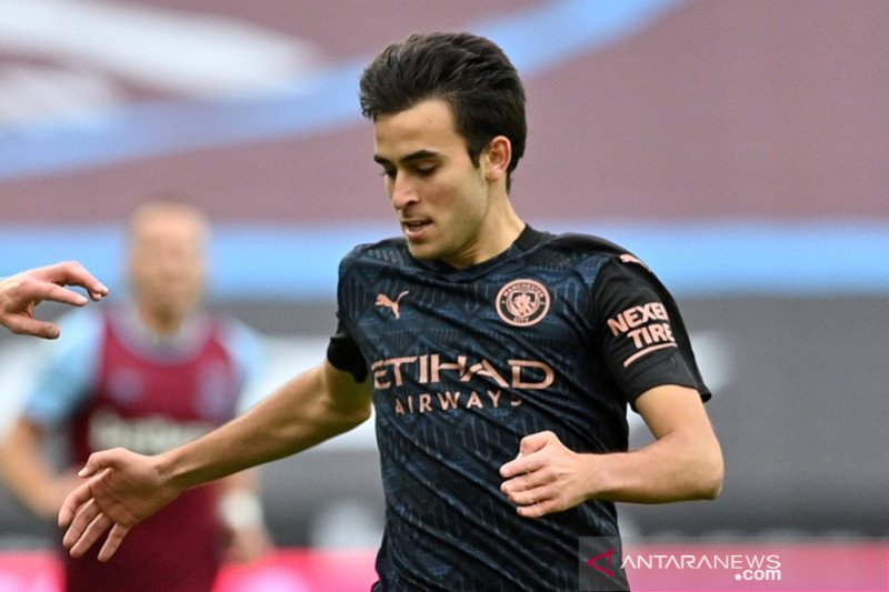 Arsip - Bek tengah Manchester City Eric Garcia saat tampil dalam lanjutan Liga Inggris melawan West Ham United di Stadion Olimpiade, London, Inggris, Sabtu (24/10/2020). (ANTARA/REUTERS/POOL/Justin Tallis)
