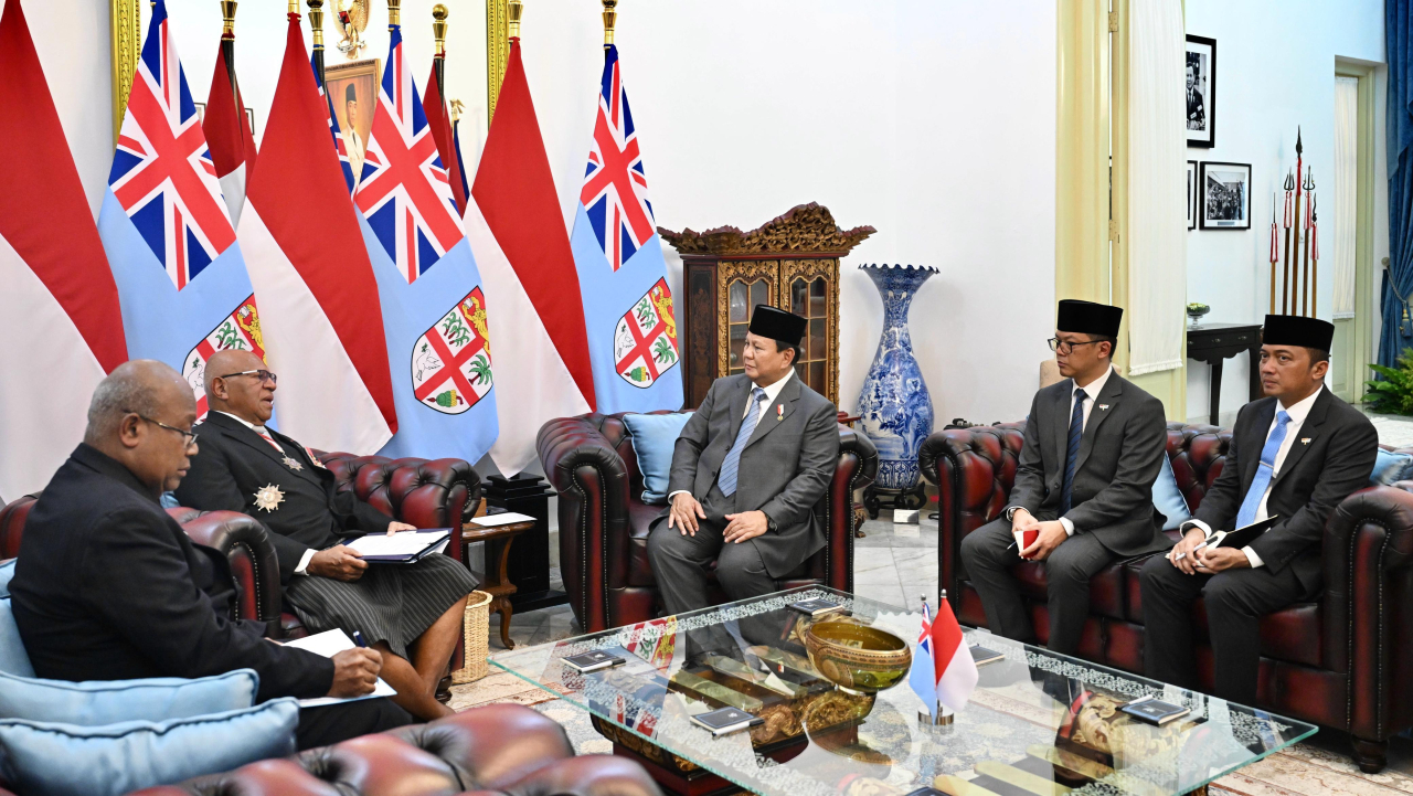Pertemuan Bilateral antara Presiden Prabowo beserta delegasi dengan Perdana Menteri Republik Fiji beserta delegasi di Istana Merdeka, Jakarta, pada Kamis, 24 April 2025 Foto: BPMI Setpres/Cahyo