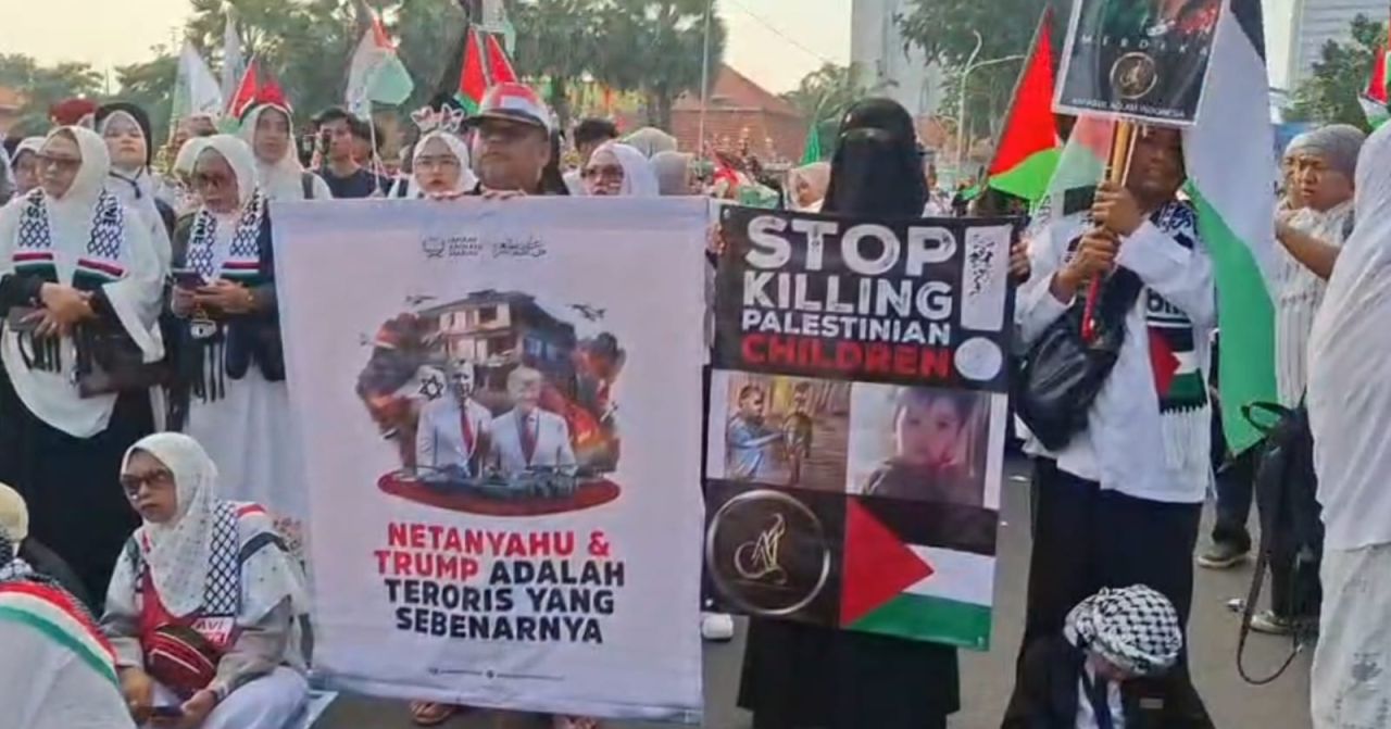 Ribuan Warga Ikuti Aksi Bela Damai Palestina